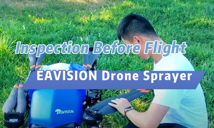 Inspection du pulvérisateur de drone intelligent Hercules AI avant le vol